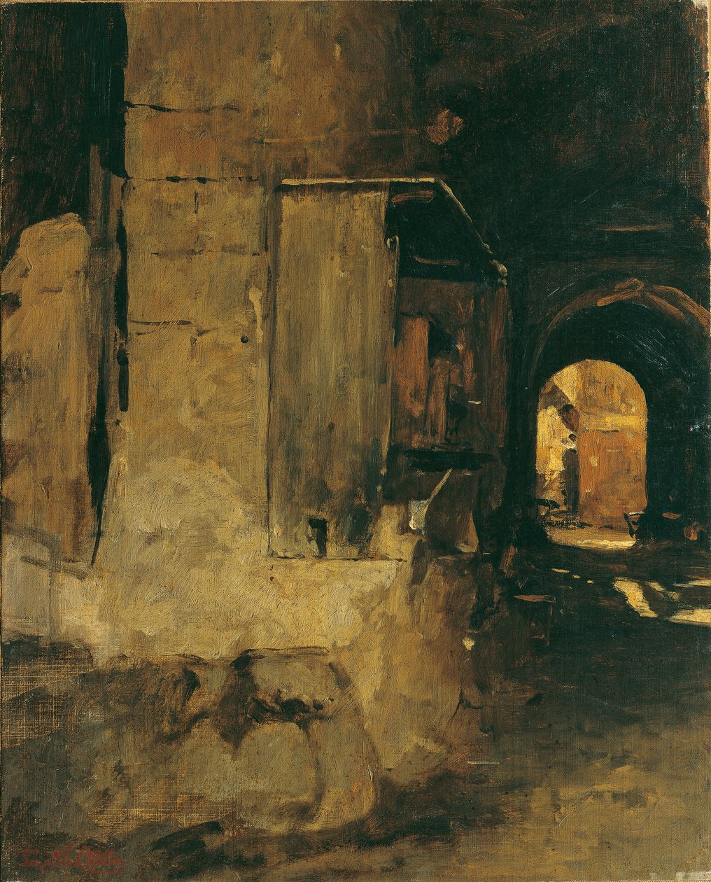 Porten til et arabisk hus av Leopold Carl Muller