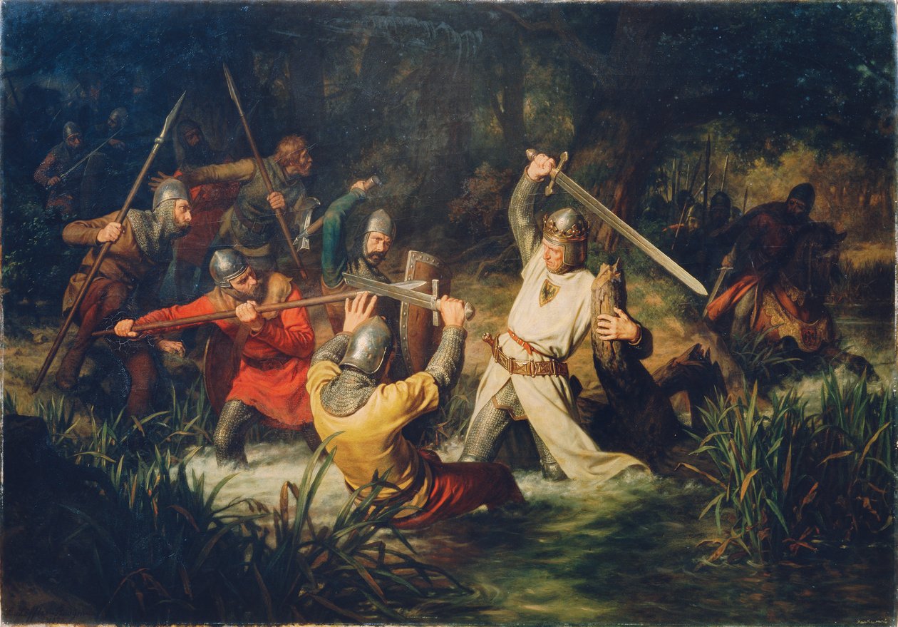 Rudolf av Habsburg i livsfare, 1872. av Leopold Edler von Löffler Radymno
