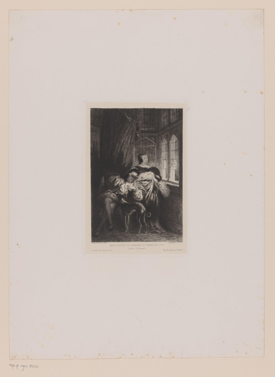 Dobbeltportrett av Margaret av Valois og Frans I av Frankrike Marguerite de Navarre et François Ier (tittel på objekt) av Leopold Flameng