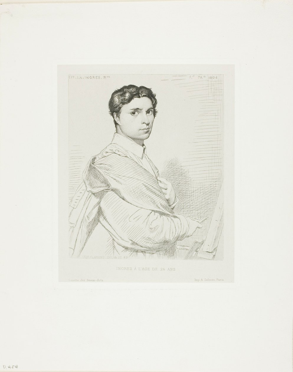 Ingres i en alder av tjuefire av Leopold Flameng