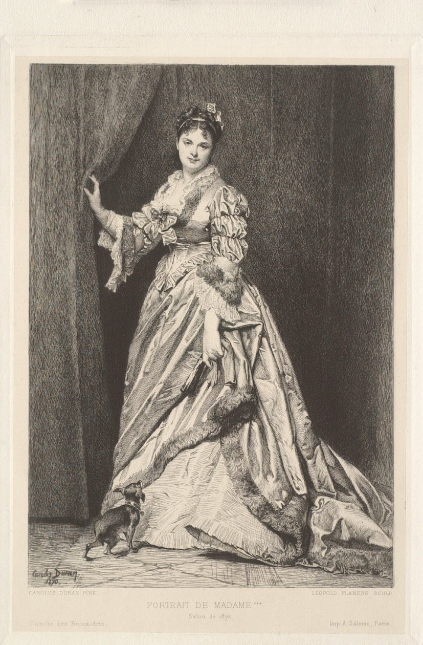 Portrett av madame *** av Leopold Flameng