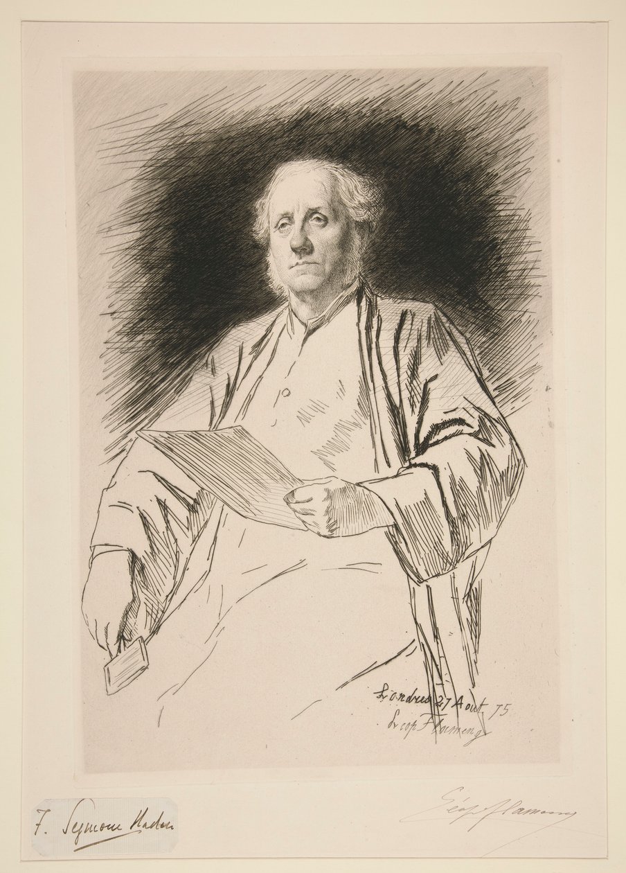 Portrett av Seymour Haden av Leopold Flameng