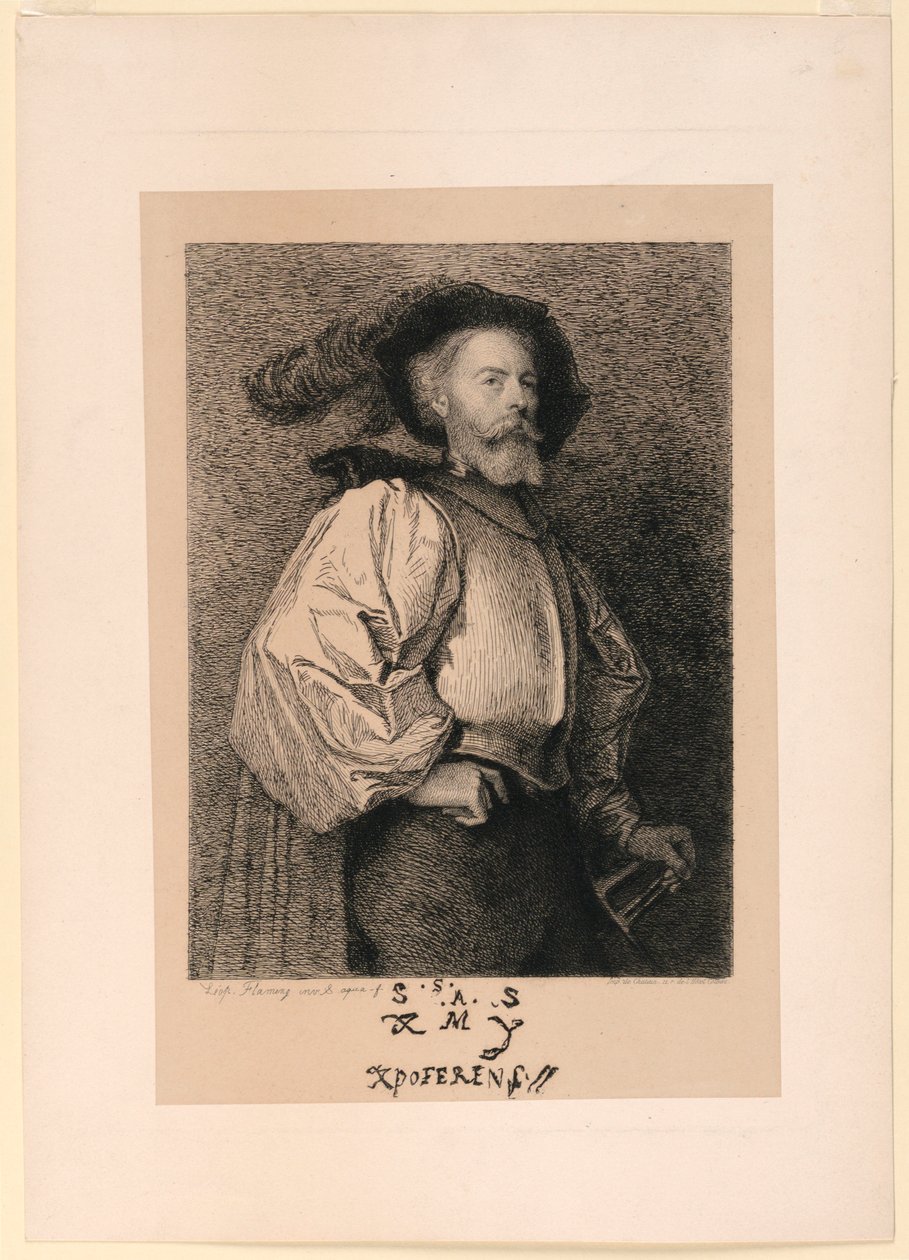 Selvportrett som kavaler av Leopold Flameng