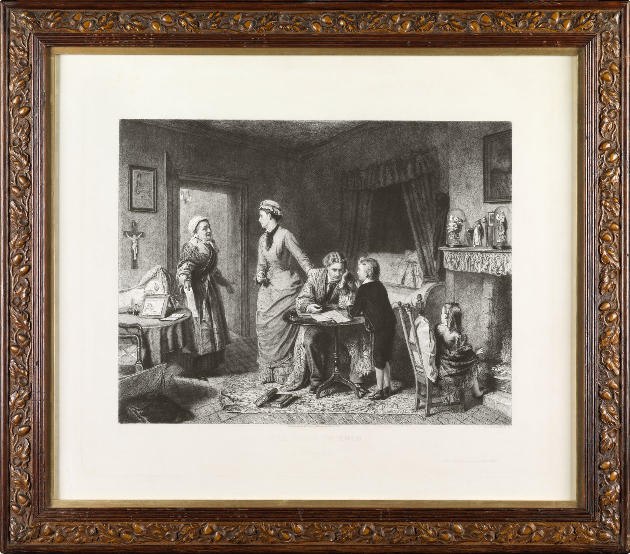 The Road to Ruin: Arrest (etsing) av Leopold Flameng
