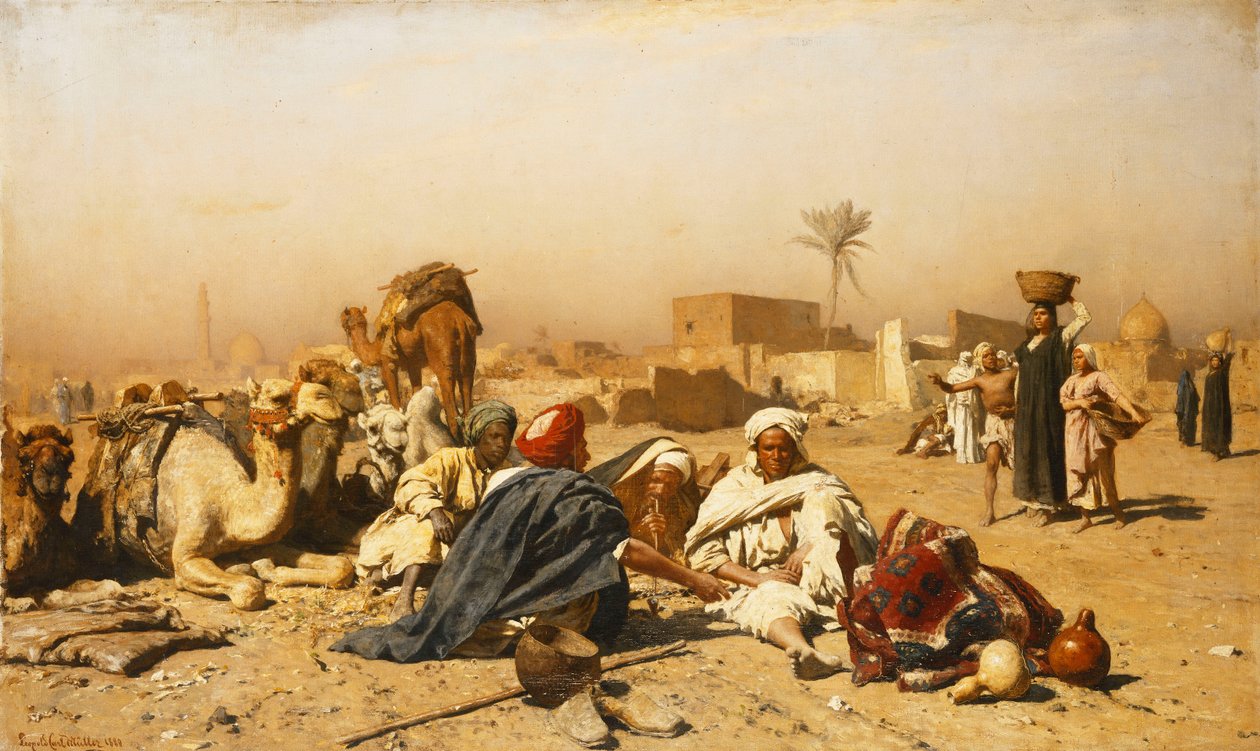 Et arabisk leir, 1880 av Leopold Karl Muller