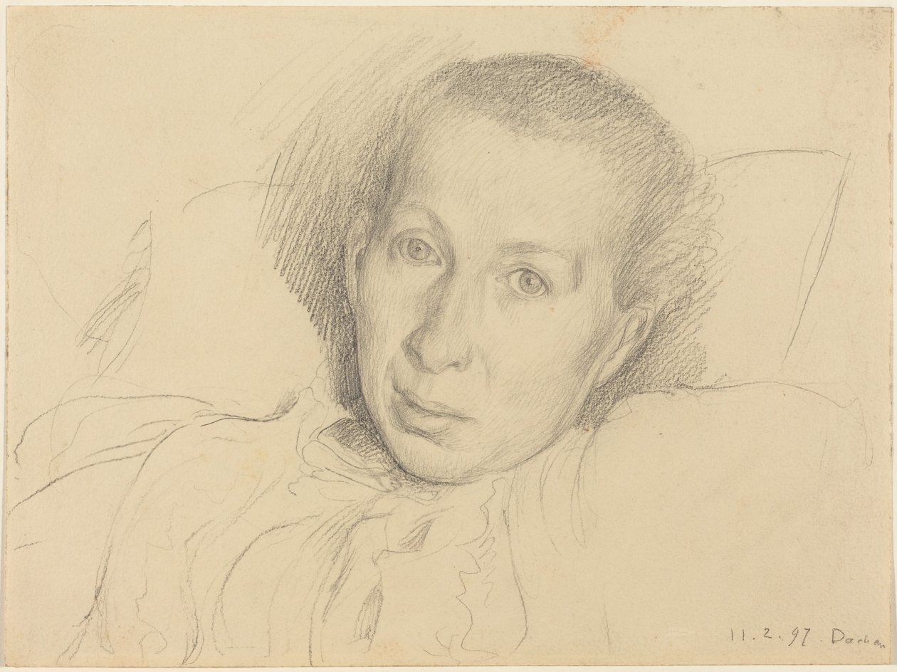 Kunstnerens søster, Marie von Kalckreuth av Leopold Karl Walter von Kalckreuth