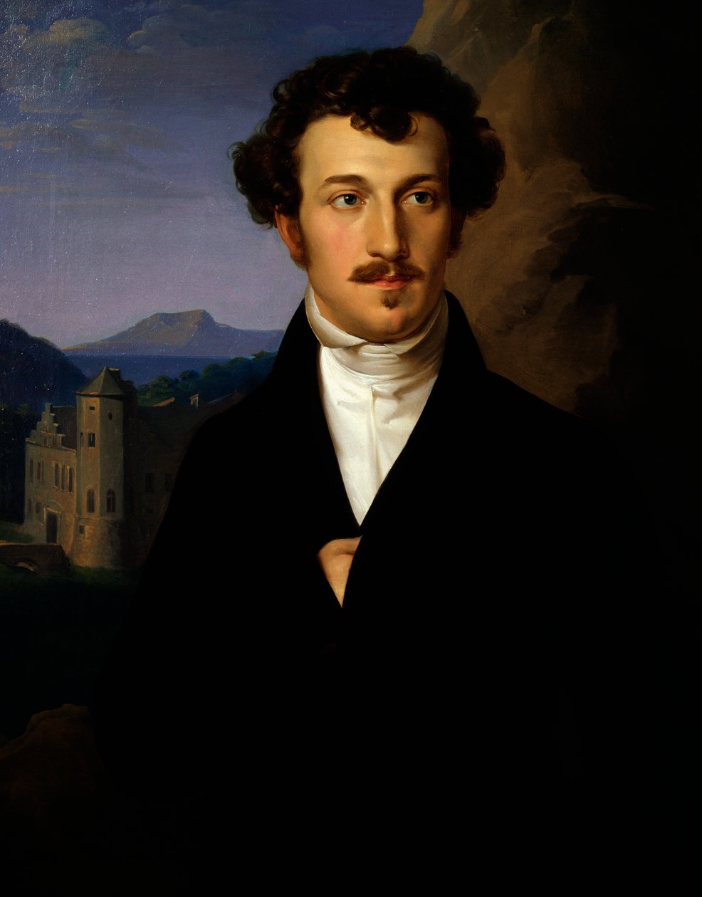 Portrett av Franz Von Schober (Torup av Leopold Kupelwieser