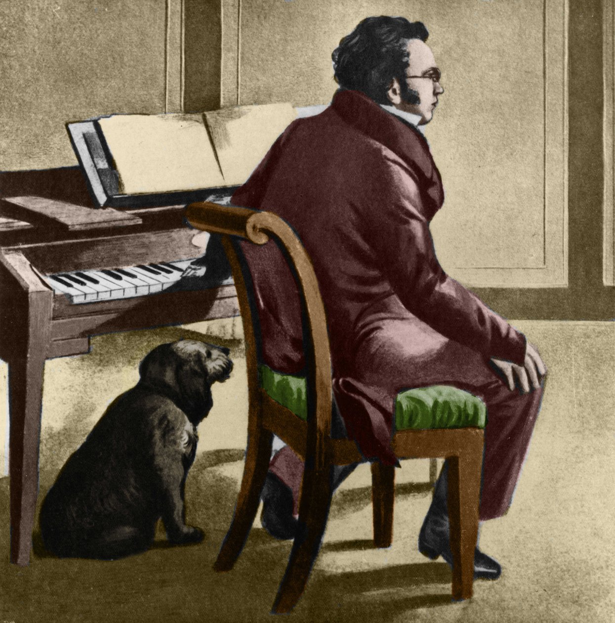 Portrett av den østerrikske komponisten Franz Schubert av Leopold Kupelwieser