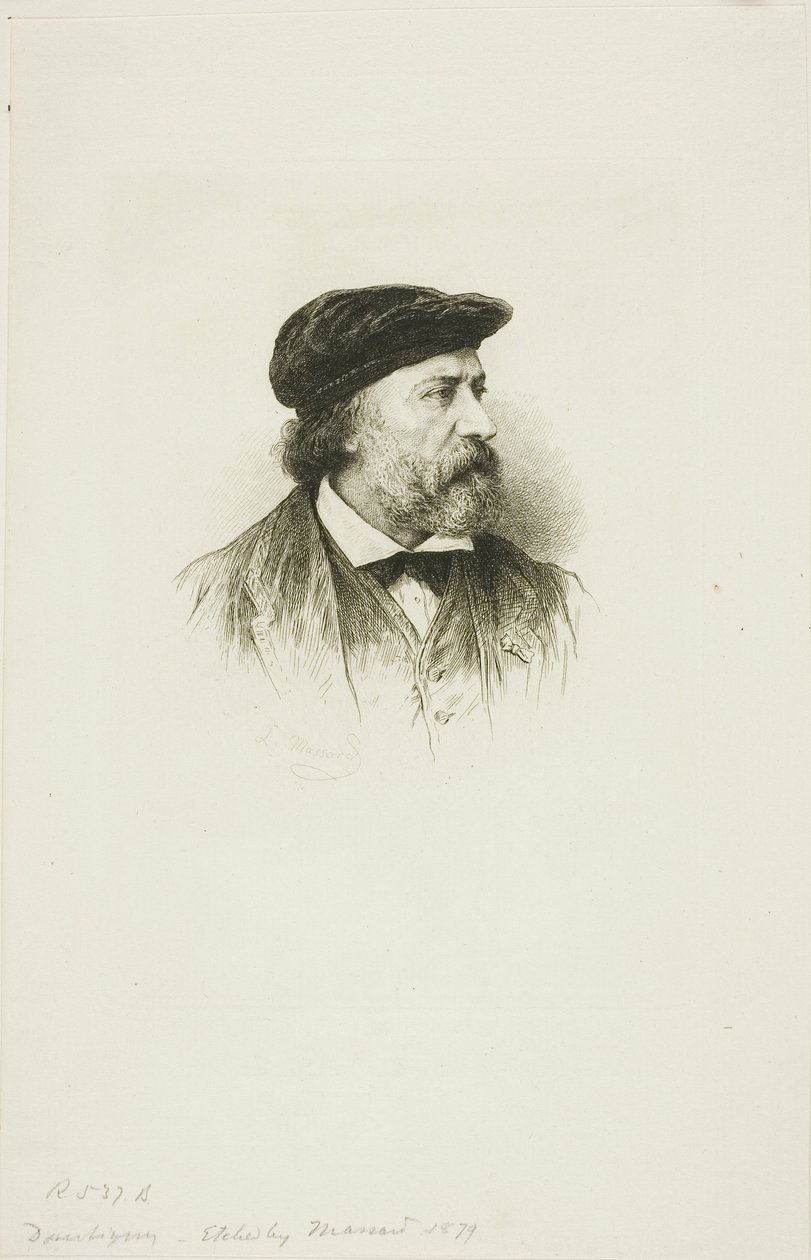 Portrett av Daubigny av Leopold Massard