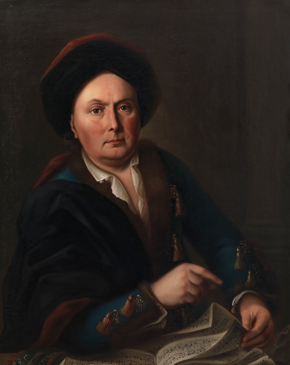 Portrett av sangeren Ludwig Lodewijk van Beethoven 1712-1773..., 1773. av Leopold Radoux