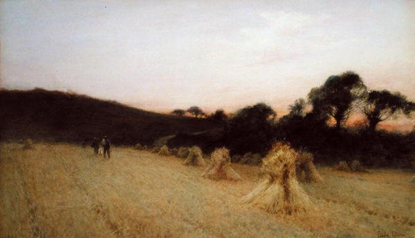 The Last Bright Gleam of Parting Day (akvarell på papir) av Leopold Rivers