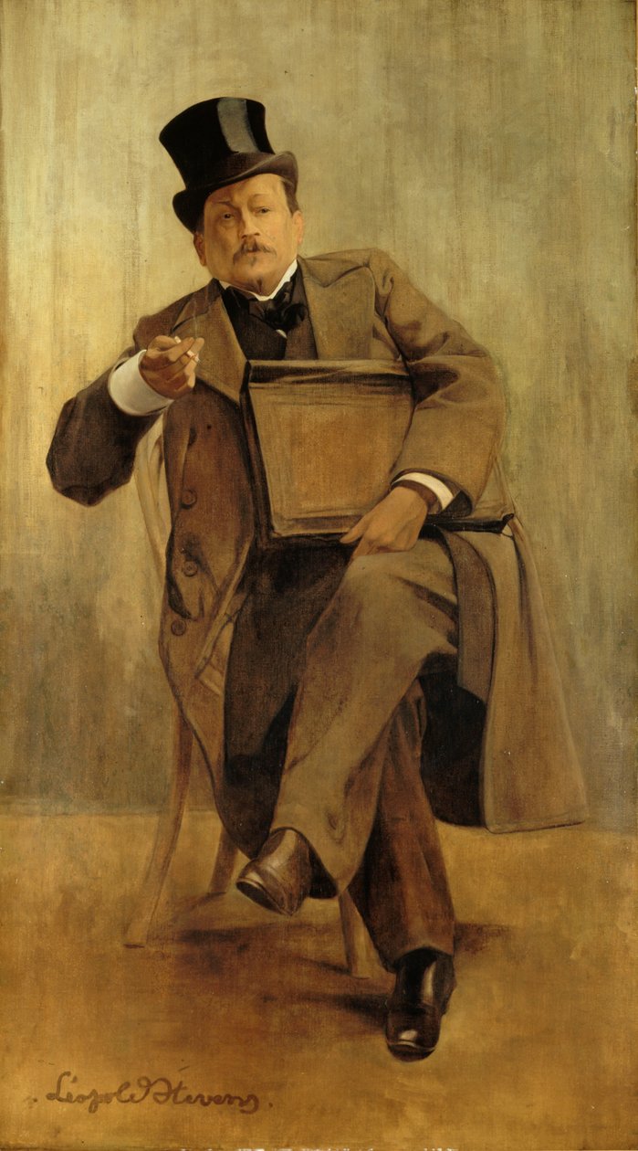 Portrett av Georges Courteline 1858-1929, ca. 1898. av Leopold Stevens