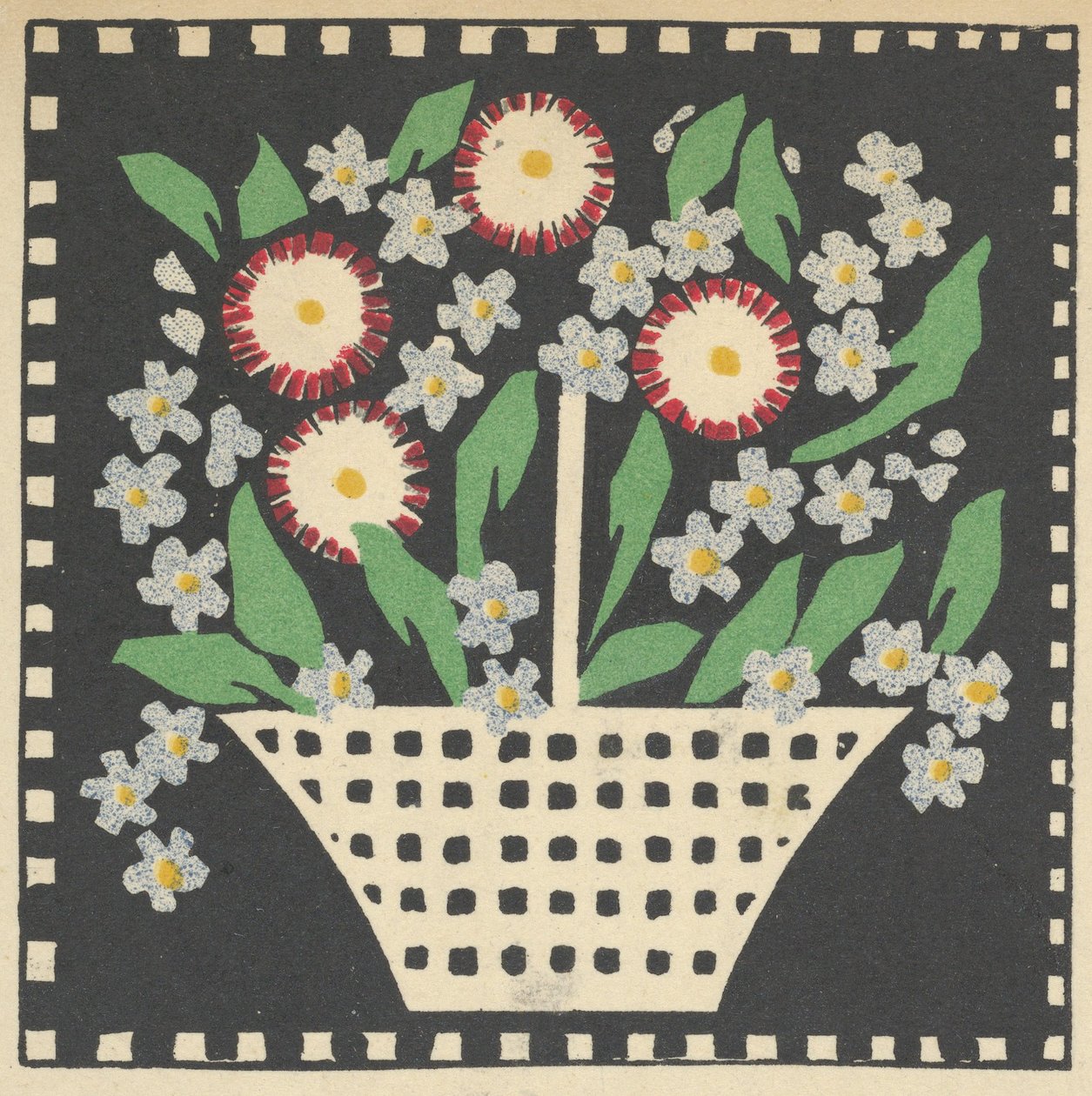 Kurv med blomster, 1907. av Leopoldine Kolbe