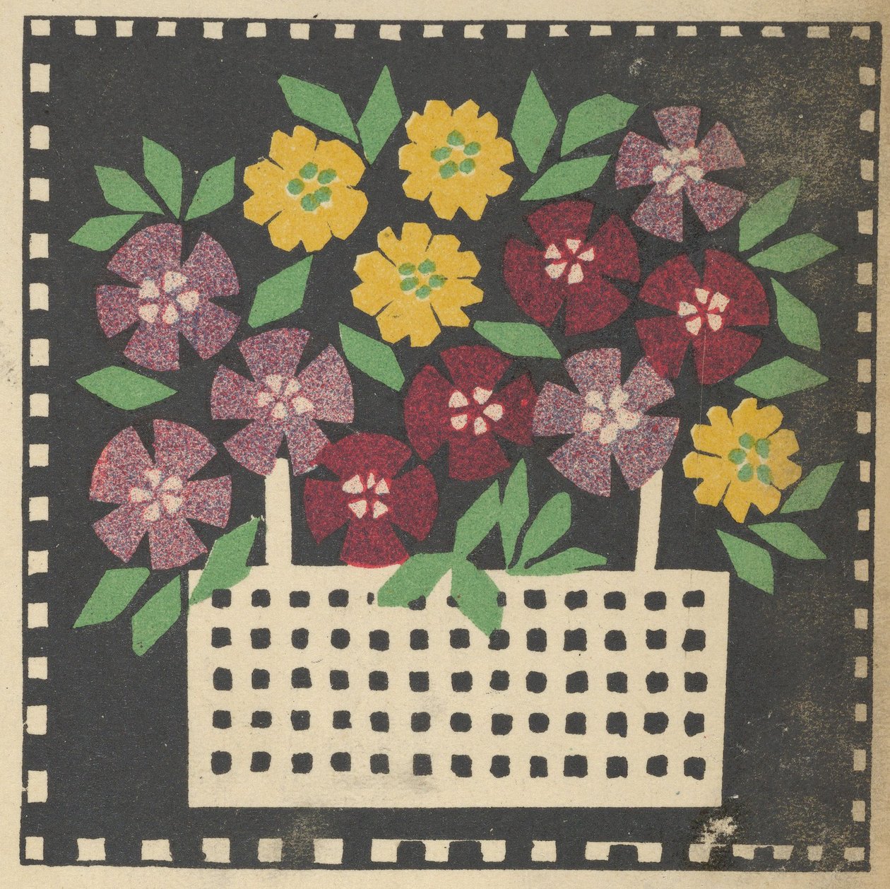 Kurv med blomster, 1907. av Leopoldine Kolbe