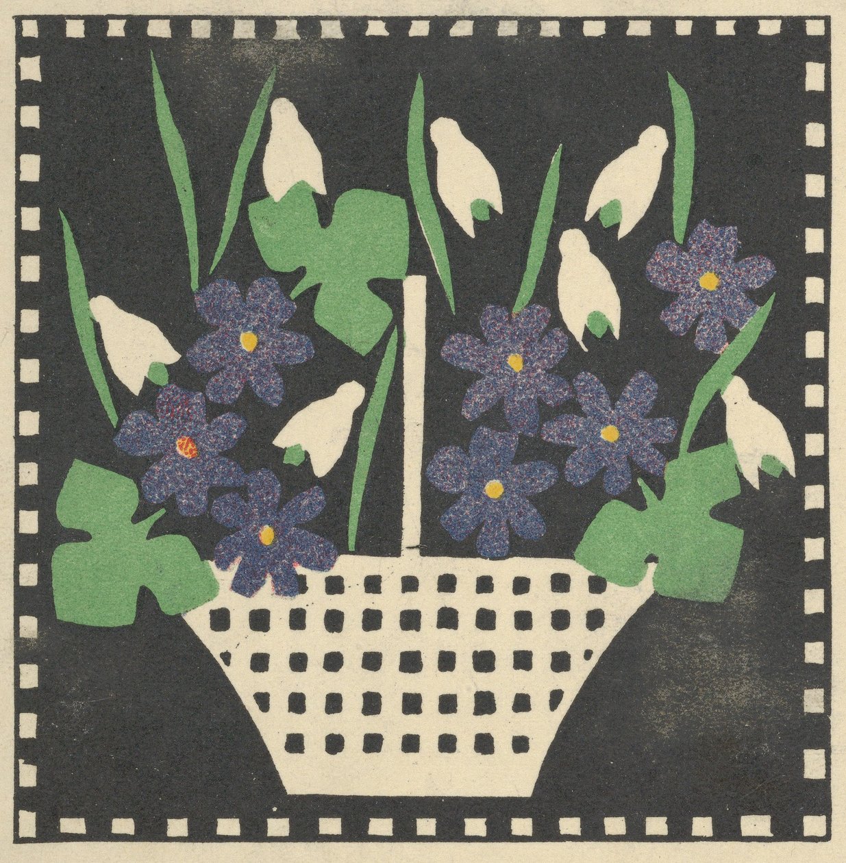 Kurv med blomster, 1907. av Leopoldine Kolbe