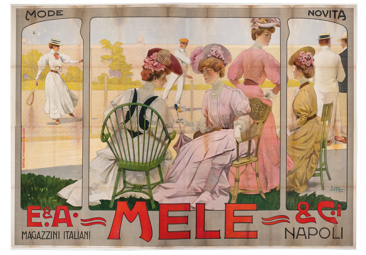 Reklameplakat for varehuset Mele i Napoli av Leopoldo Metlicovitz