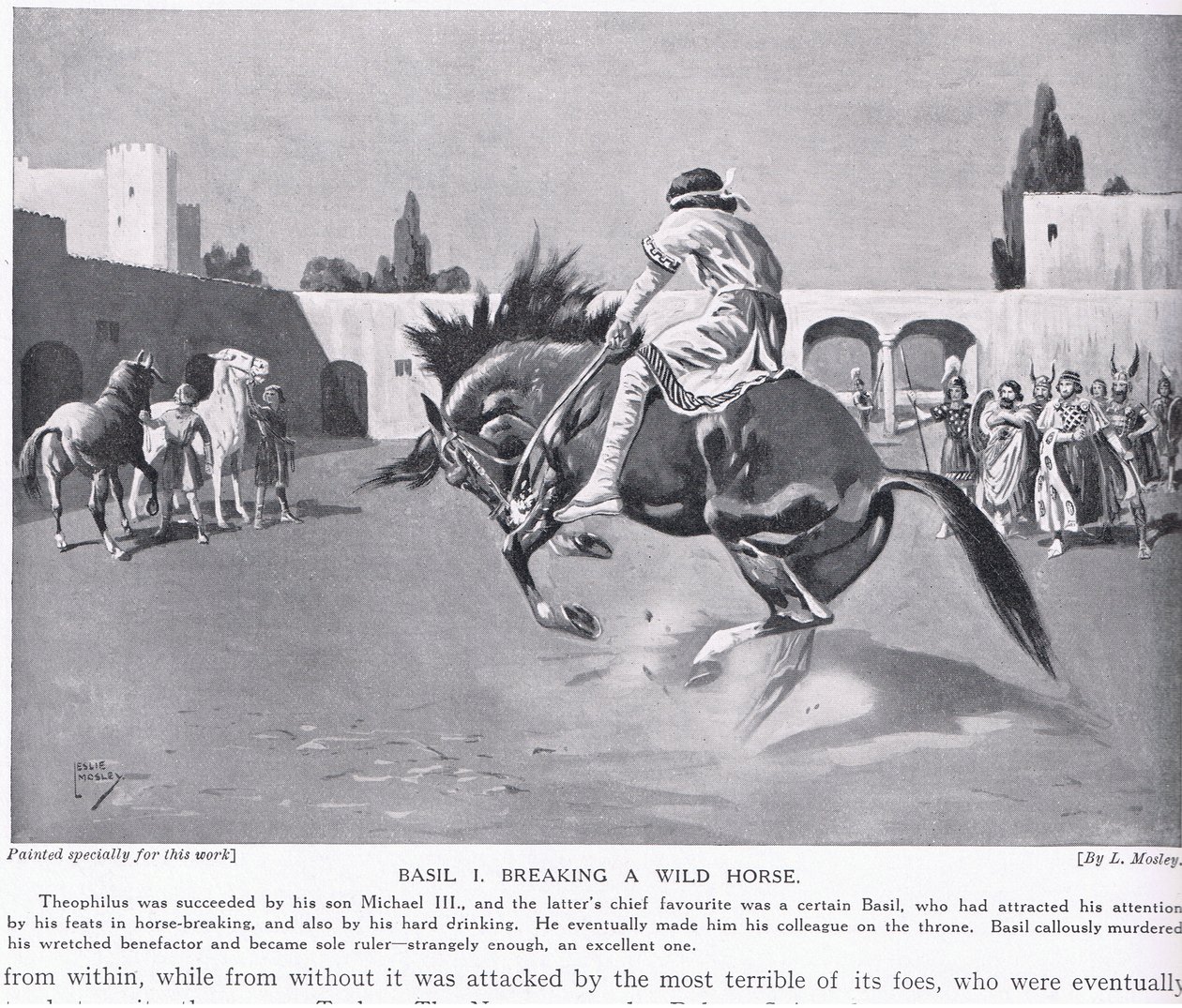 Basil I, knekker en villhest av Leslie Mosley
