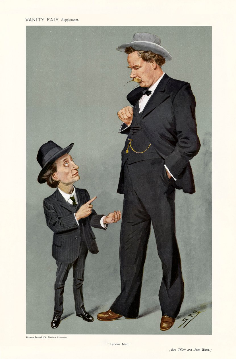 Ben Tillett og John Ward - portrett stående av Leslie Matthew (1851 1922) Ward