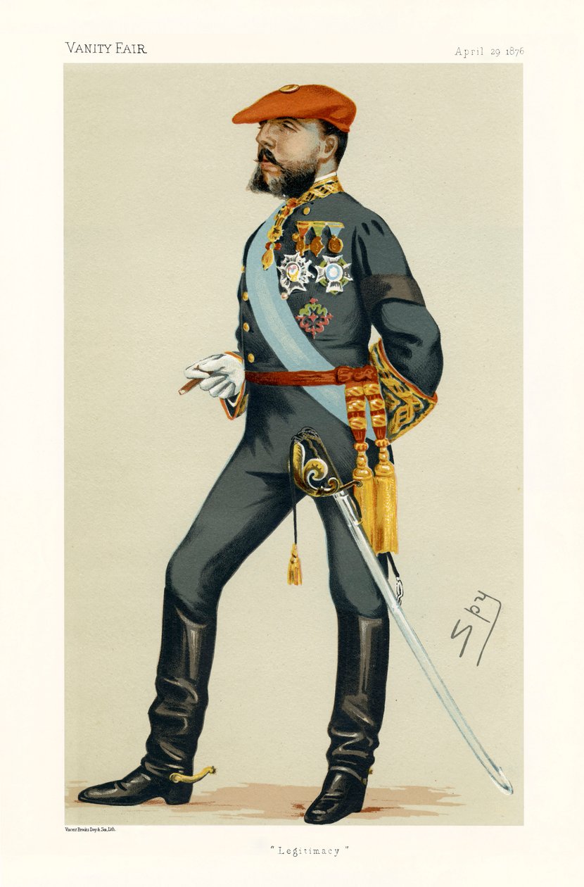 Don Carlos, hertug av Madrid - portrett stående av Leslie Matthew (1851 1922) Ward