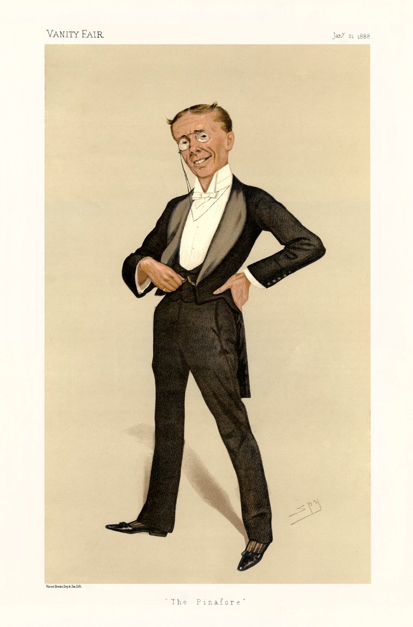 George Grossmith - portrett stående av Leslie Matthew (1851 1922) Ward