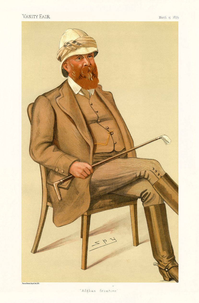 Generalmajor Sir Peter Stark Lumsden - sittende portrett av Leslie Matthew (1851 1922) Ward