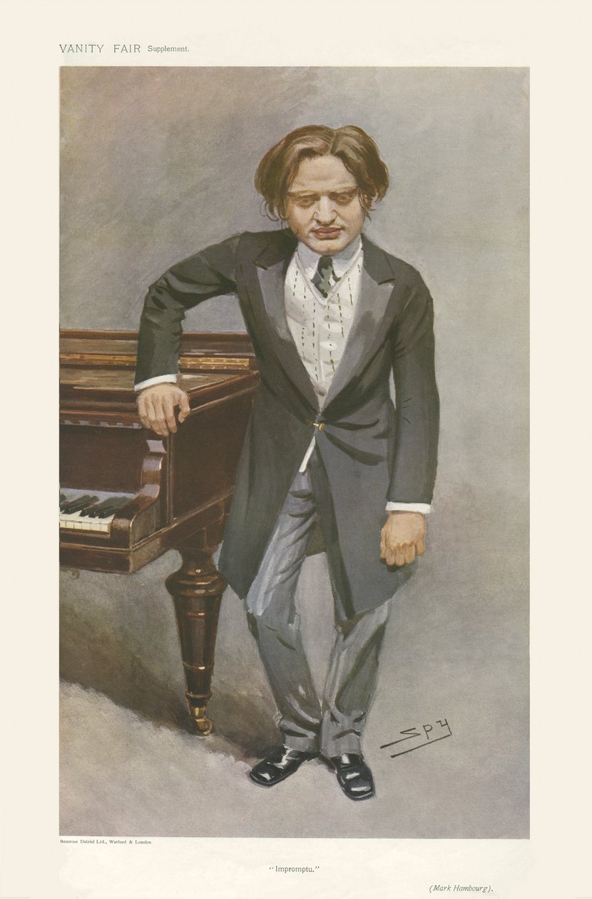 Mark Hamburg - portrett stående av Leslie Matthew (1851 1922) Ward