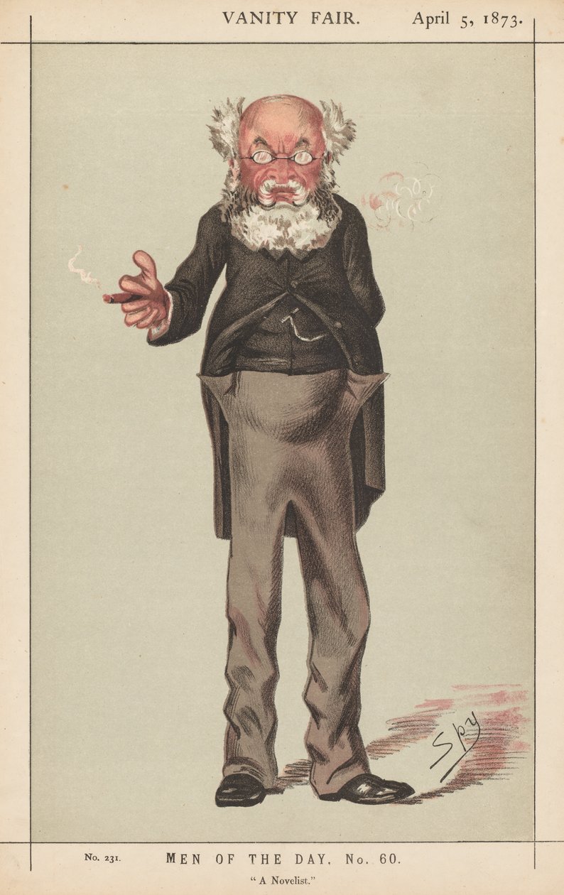 Vanity Fair: Men of the Day, nr. 60, "A Novelist" av Leslie Matthew (Spy) Ward