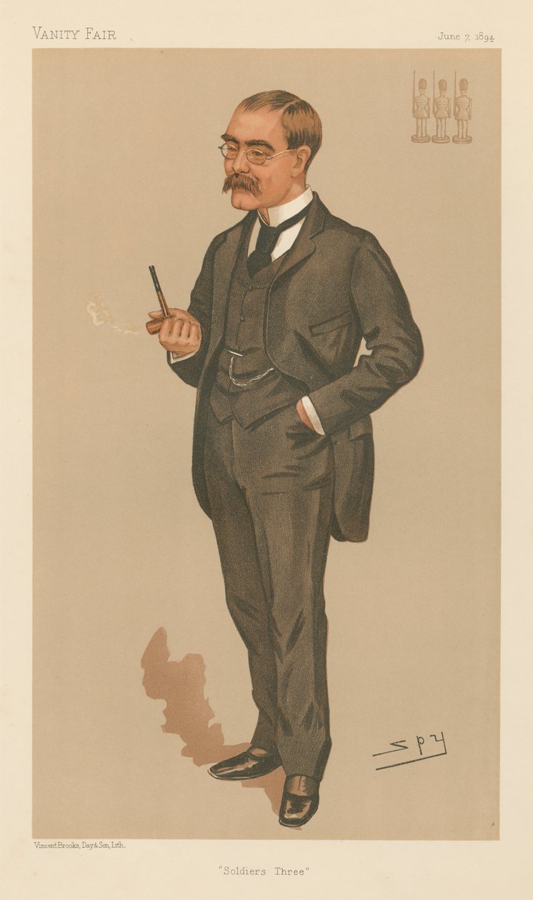 Soldiers Three, Rudyard Kipling (Vanity Fair-serien) av Leslie Matthew Spy Ward