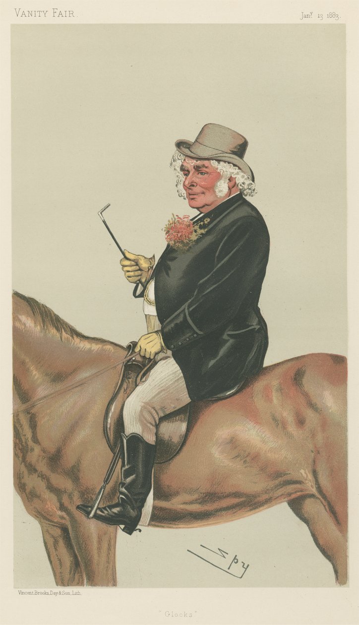 Vanity Fair: Sport, Diverse: Sport Riders; 'Clocks', Sir John Bennett, 13. januar 1883 av Leslie Matthew Spy Ward