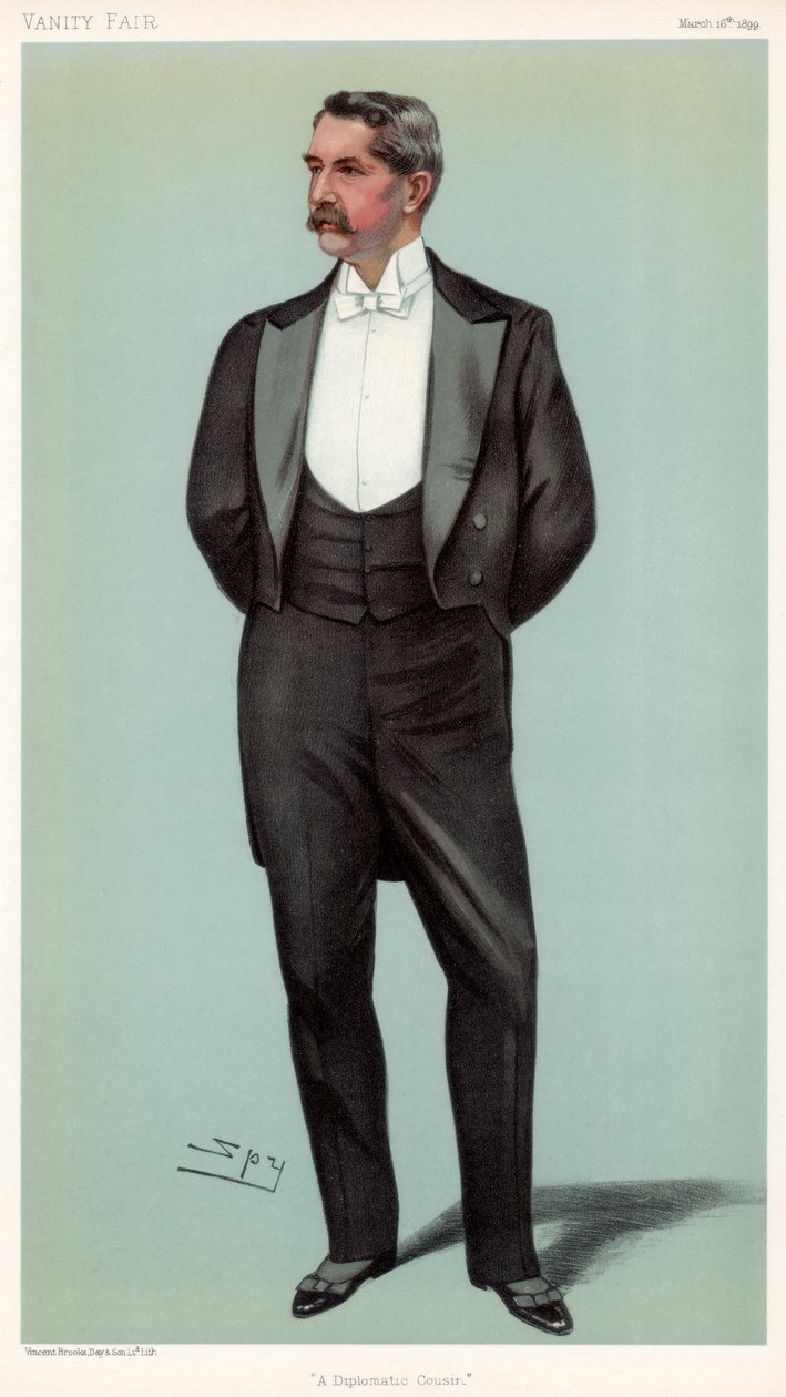 En diplomatisk fetter Henry White , amerikansk diplomat, 1899. av Leslie Matthew Ward