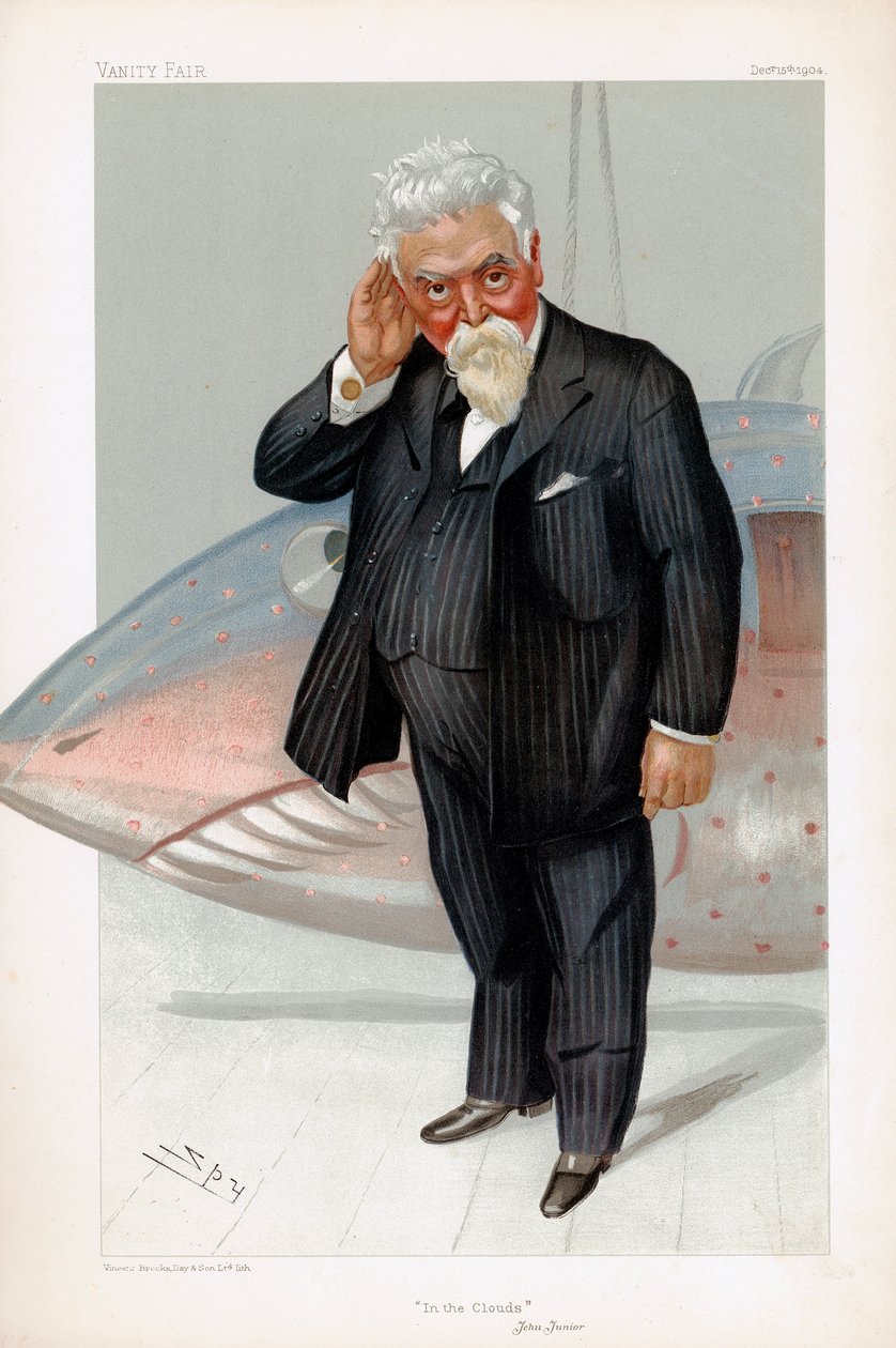 Hiram Stevens Maxim , amerikanskfødt britisk oppfinner og ingeniør, 1904 av Leslie Matthew Ward