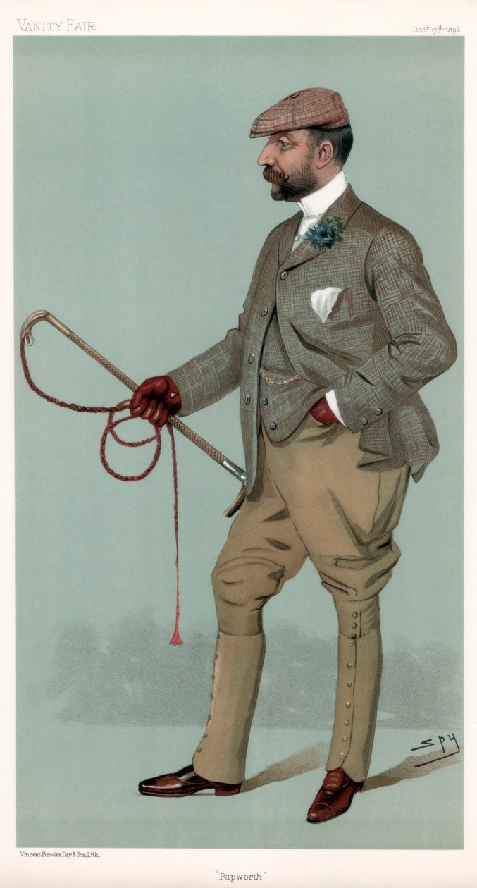Papworth, Ernest Terah Hooley, britisk finansmann, 1896. av Leslie Matthew Ward