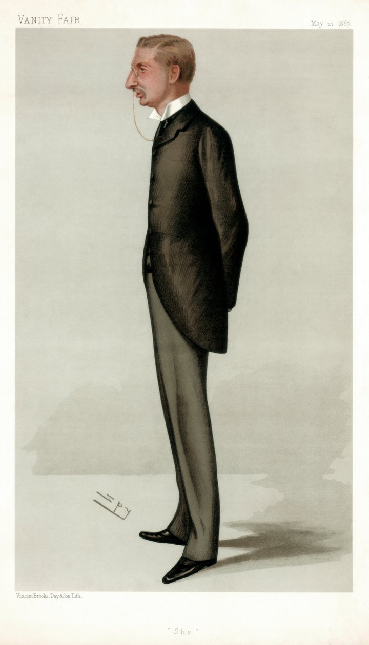 Hun Henry Rider Haggard , britisk forfatter, 1887. av Leslie Matthew Ward