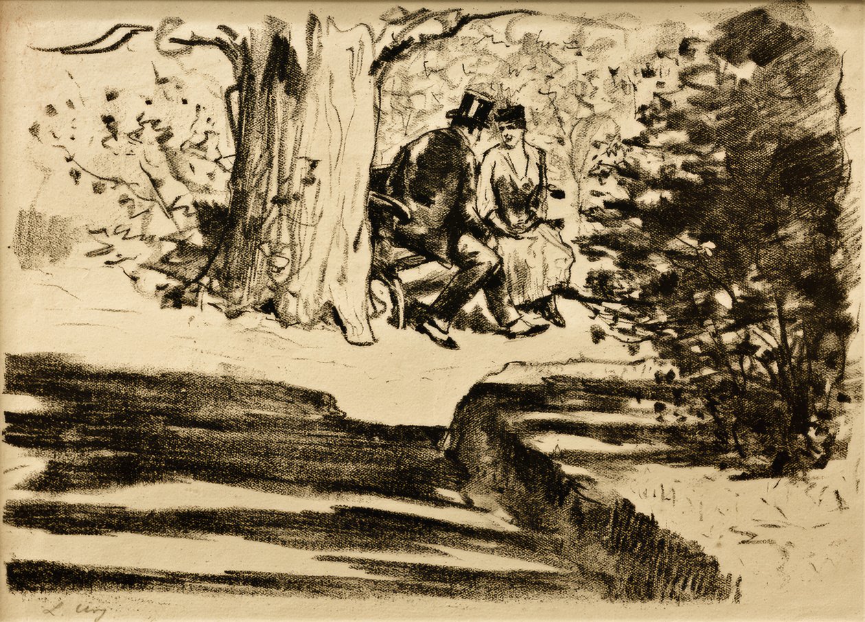 Par på benken av Lesser Ury
