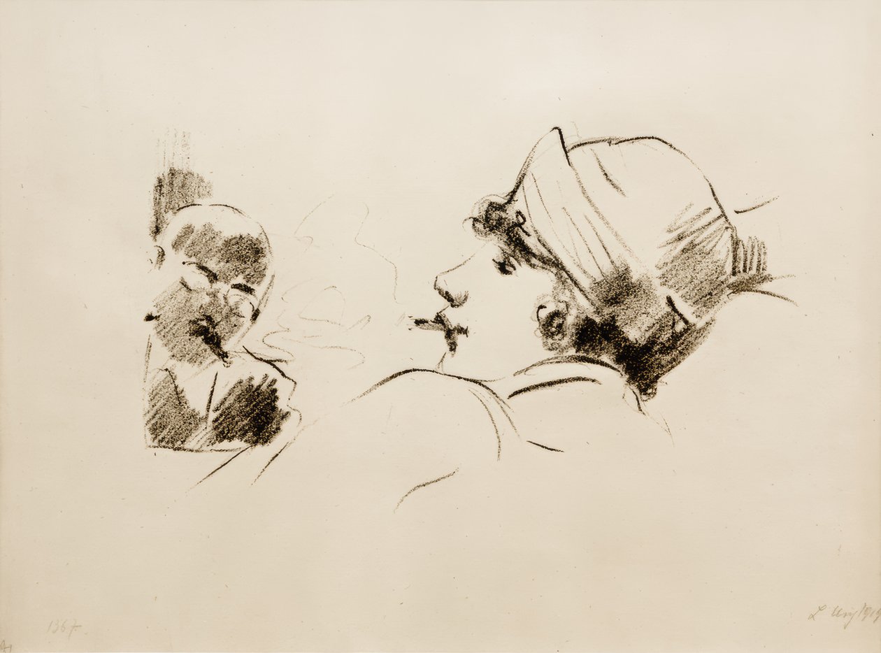Røykende dame av Lesser Ury