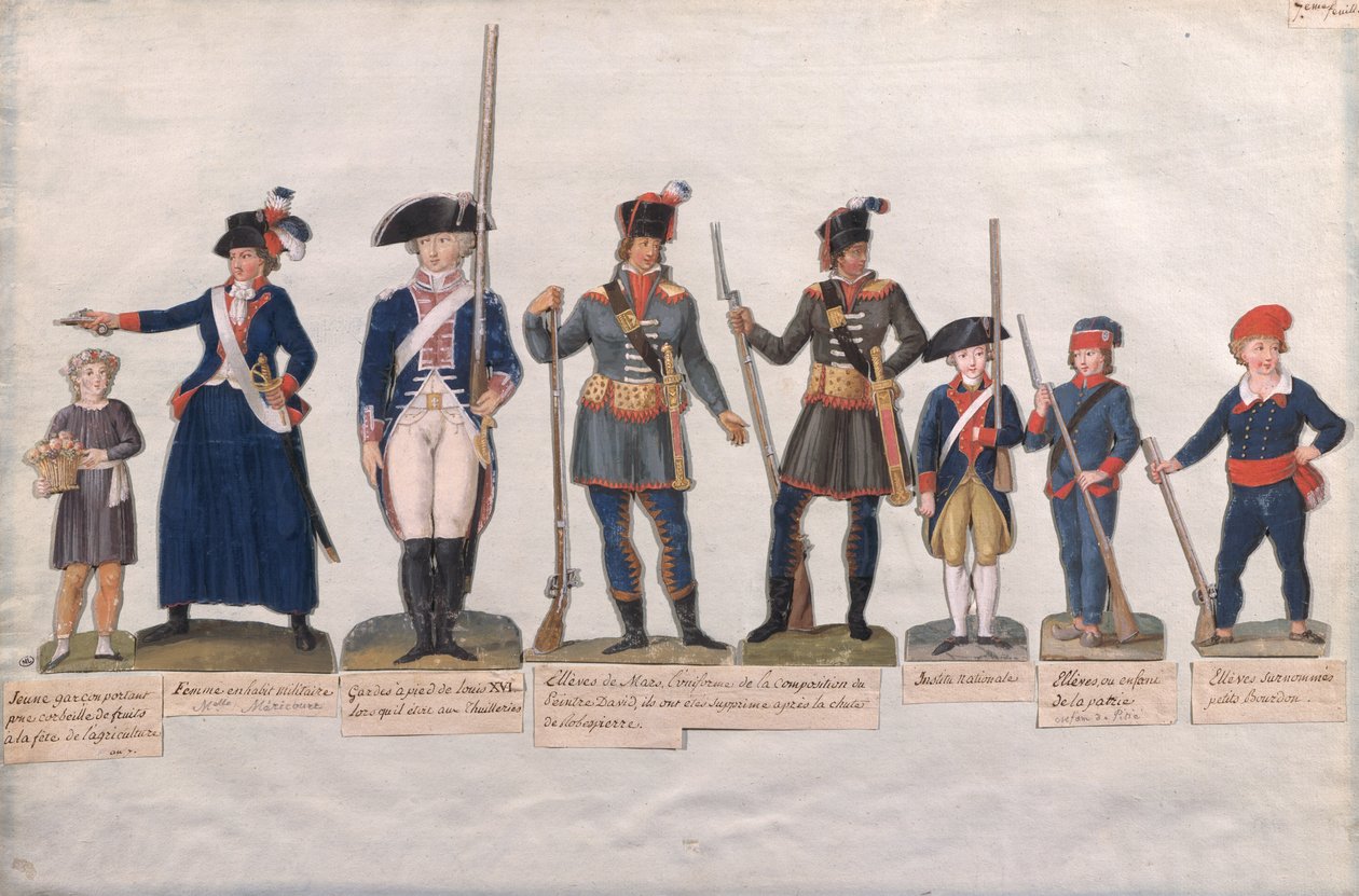 Karakterer fra den franske revolusjonen av Lesueur Brothers