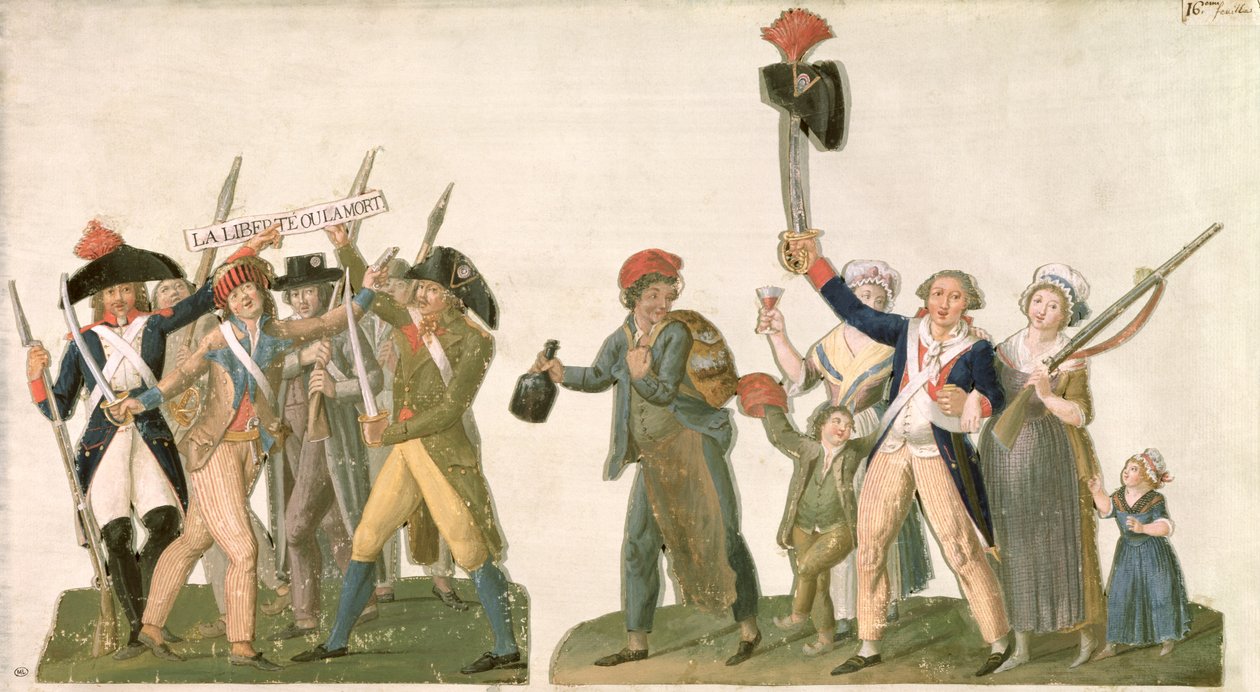 Cry of Liberty and the Departure for the Frontier, 1792 (trykk) av Lesueur Brothers