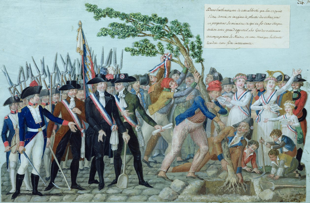 Plantingen av et frihetstre, ca. 1789 av Lesueur Brothers