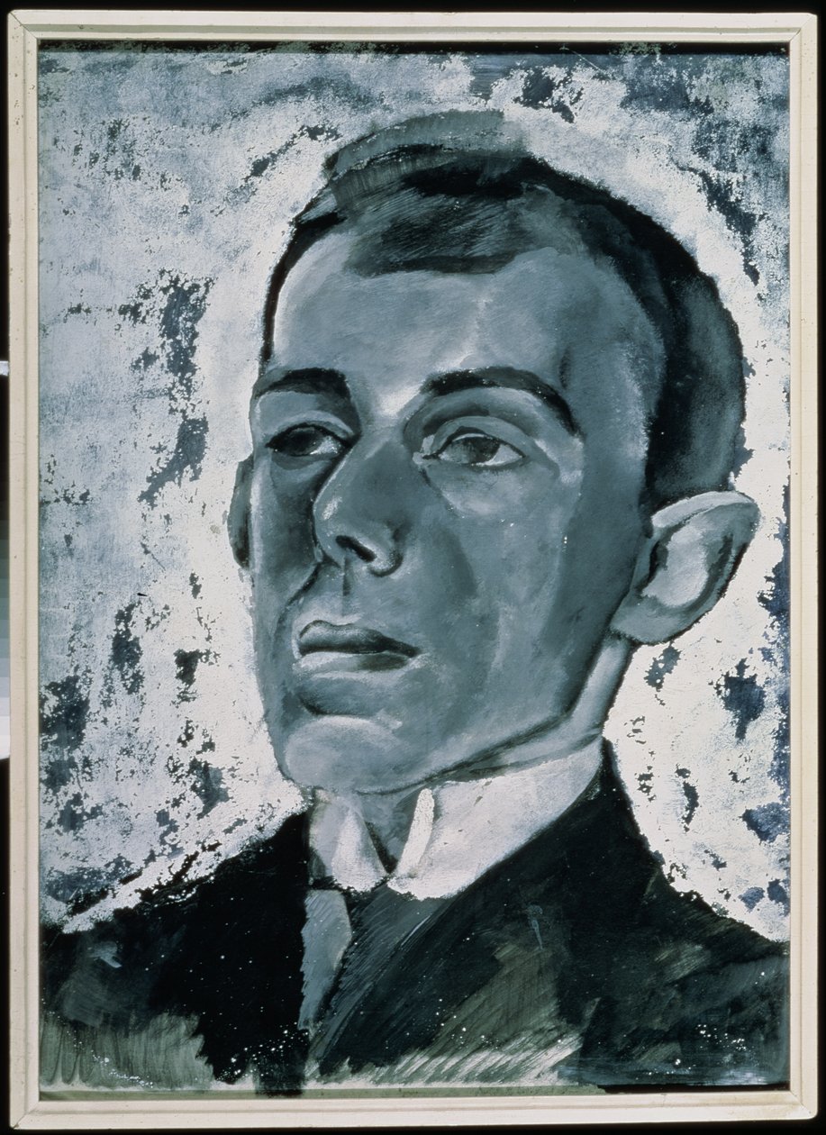 Portrett av poeten Ossip Mandelstam (1891-1938) (gouache på papir) av Lev Aleksandrovitc Bruni