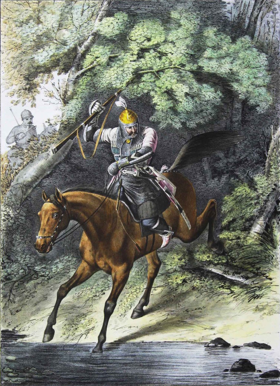 Rustningsbærer av Life-Guards Caucasian-Mountain skvadron, 1829 av Lev Alexandrovich Belousov