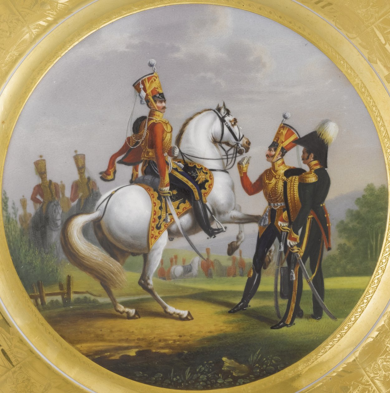 Sjefsoffiser og underoffiser for Life-Guard Hussar Regiment, 1829 av Lev Alexandrovich Belousov