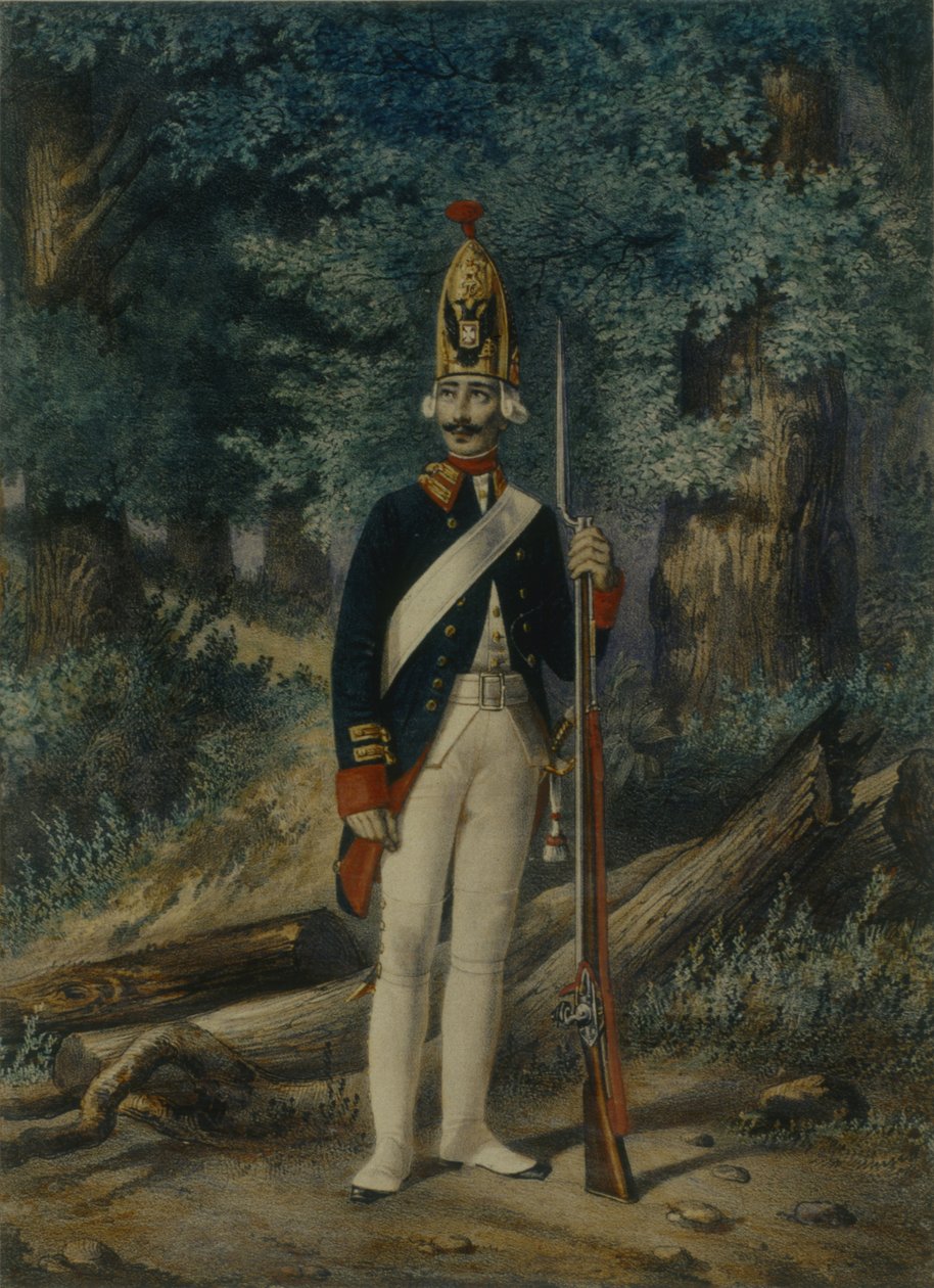 Grenader fra Preobrazhensky-regimentet i 1800, 1840-årene av Lev Alexandrovich Belousov