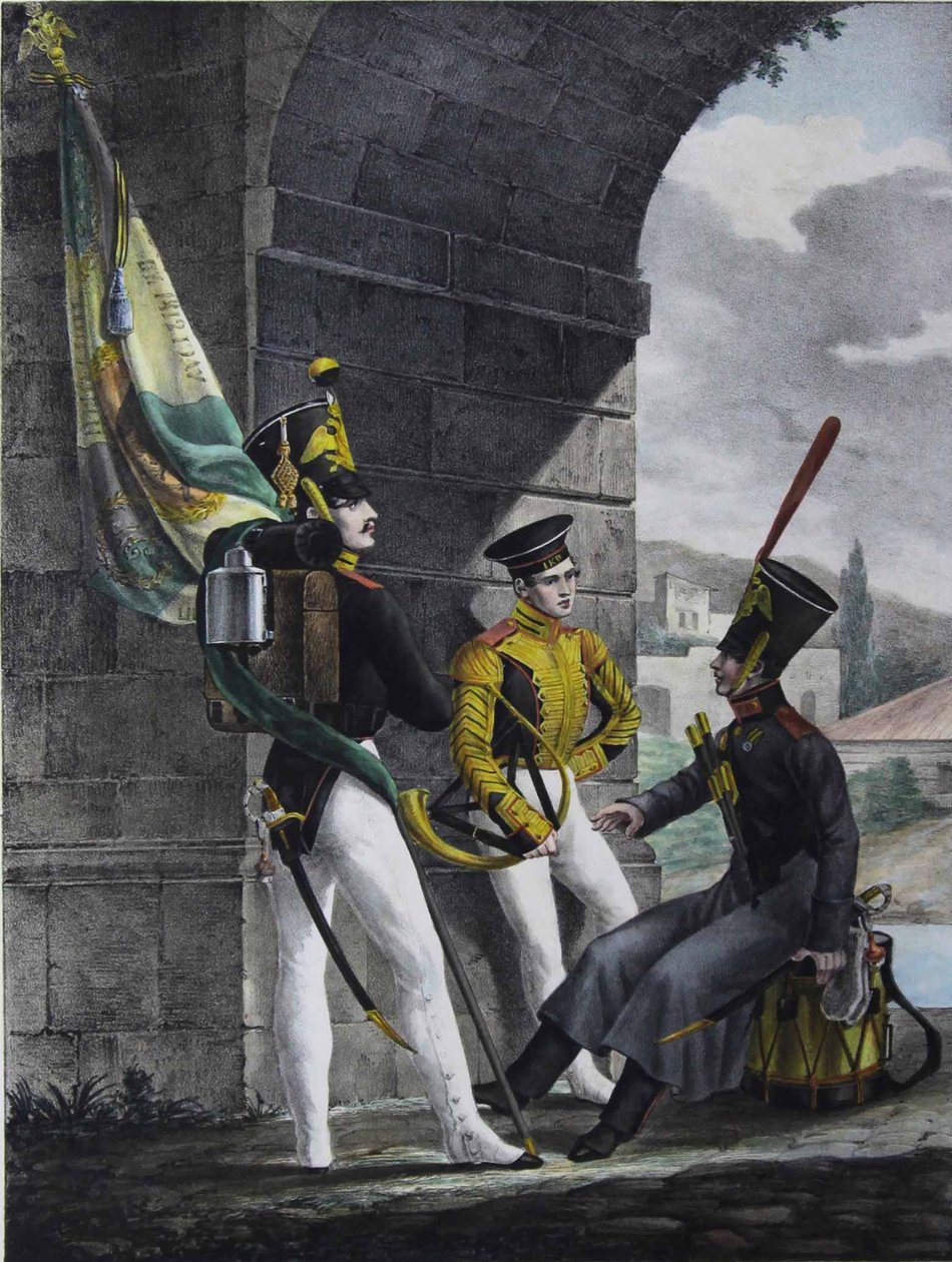 Podpraporshchik, trommeslager og hornist fra Finliandsky Guard Regiment, 1829 av Lev Alexandrovich Belousov
