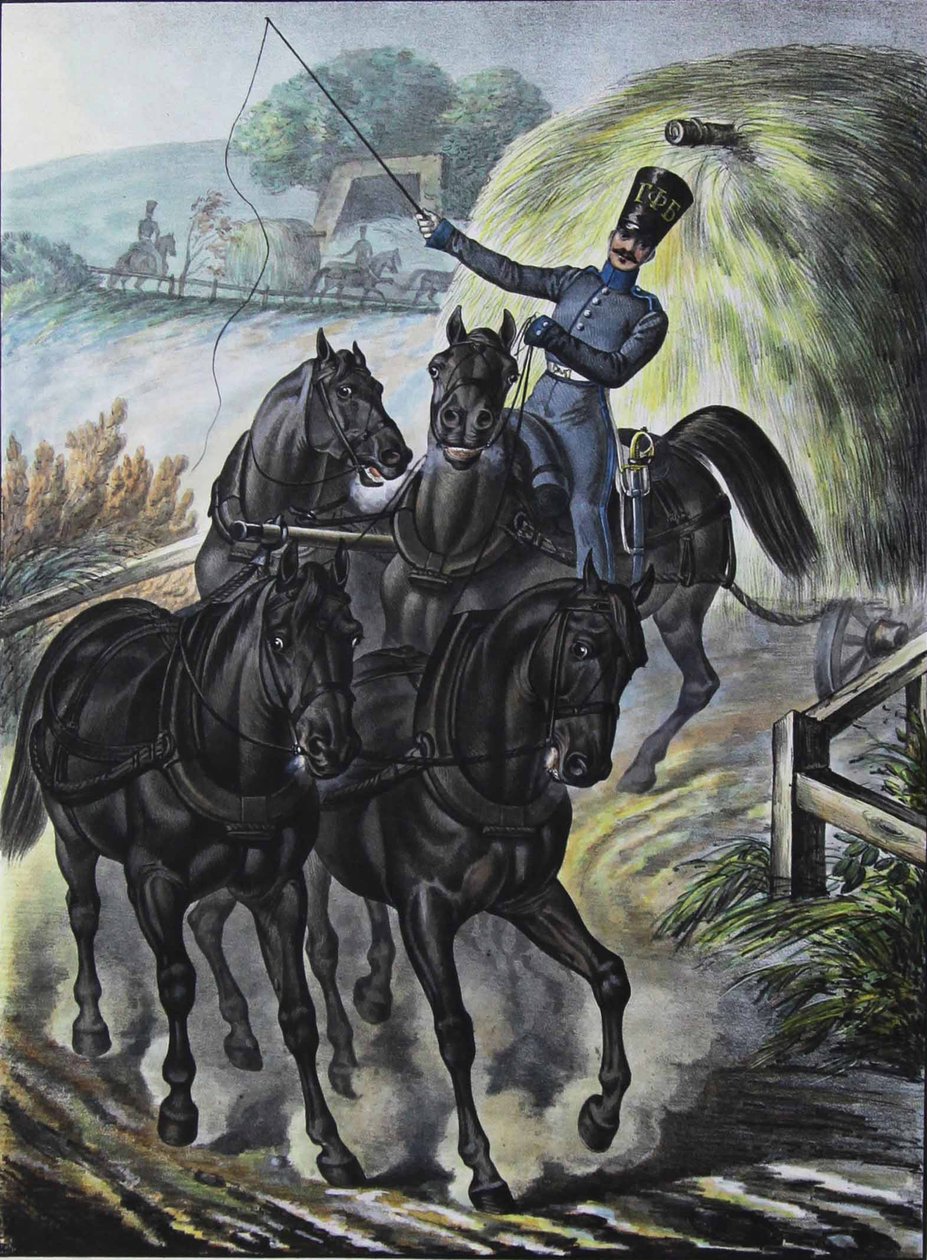 Soldat fra Guards Supply Train Brigade, 1829 av Lev Alexandrovich Belousov