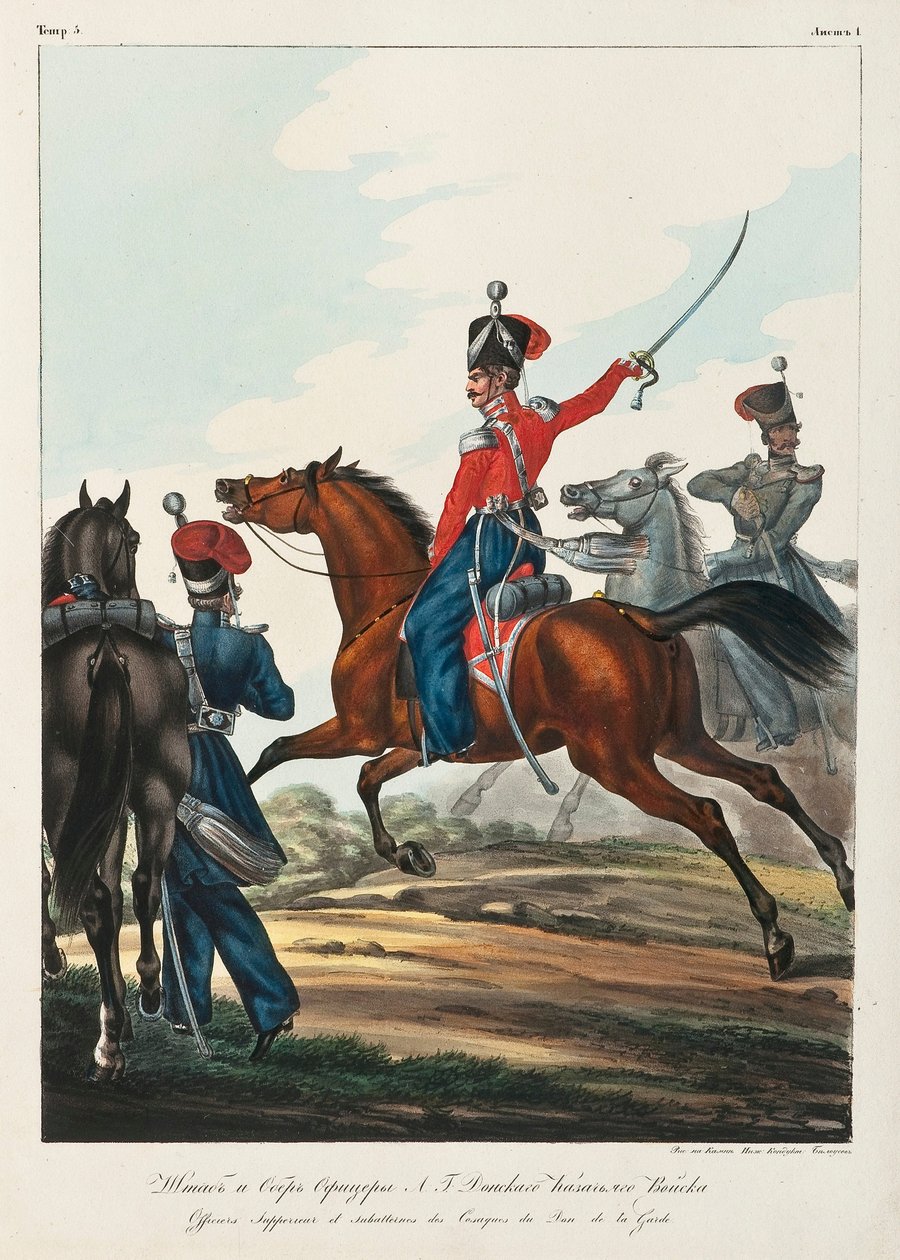 Stabsoffiser og sjef for Don Cossacks-hæren, 1830-1840-årene av Lev Alexandrovich Belousov