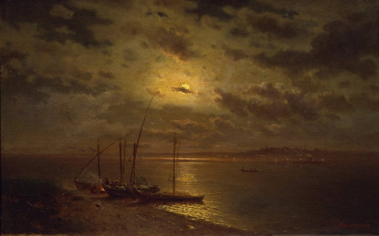 Månelys natt, 1870-tallet av Lev Lyvovich Kamenev