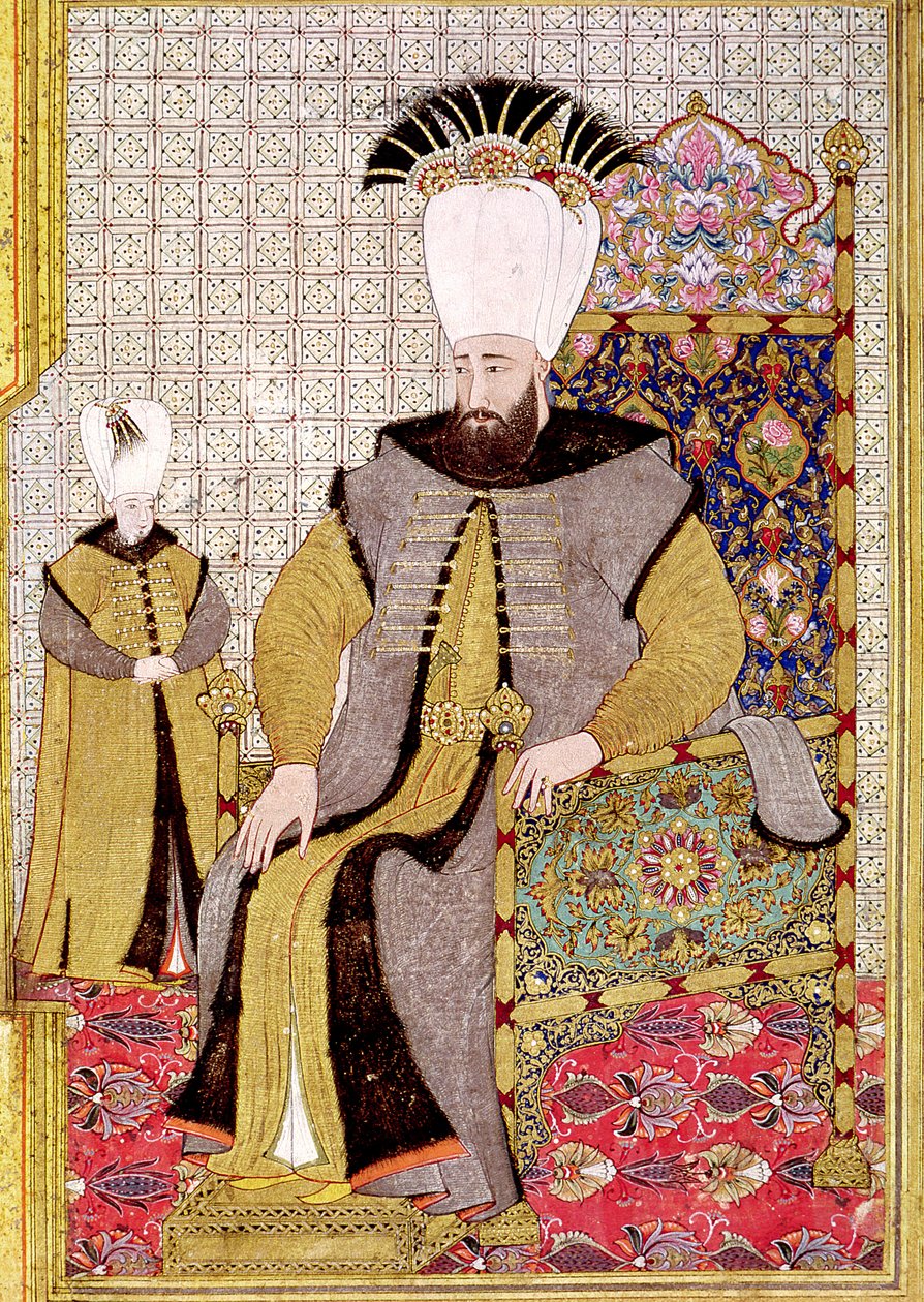 Sultan Ahmet III (1673-1736) og tronfølgeren av Levni