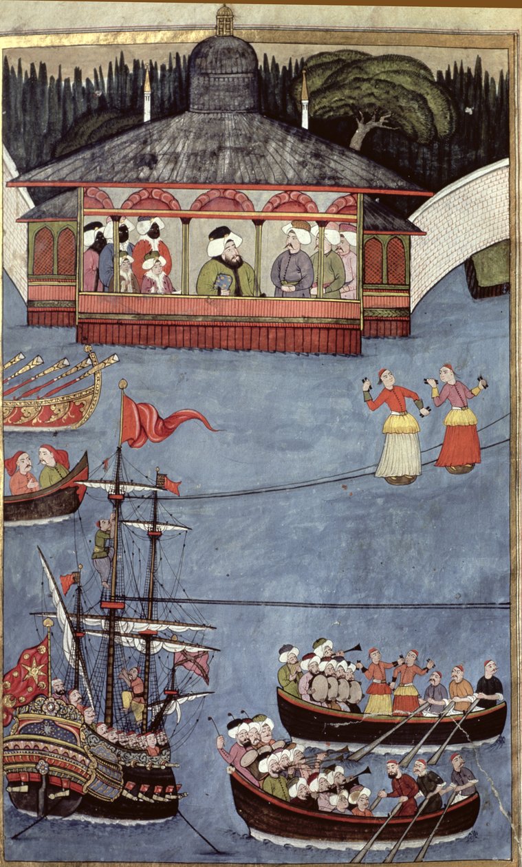 TSM A.3593 Nautical Festival before Sultan Ahmed III (1673-1736) fra 