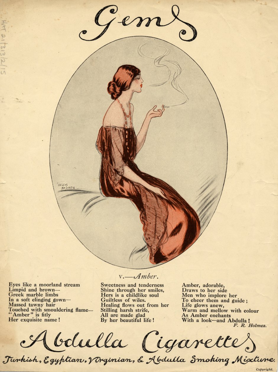 Abdulla-sigaretter, 1920-tallet av Lewis Baumer