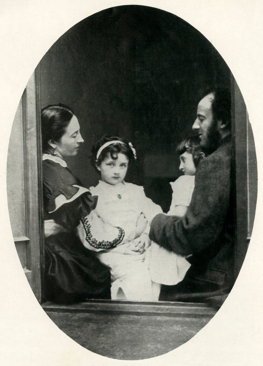 Effie Gray, John Everett Millais og deres døtre Effie og Mary, 21. juli 1865, 1948. av Lewis Carroll
